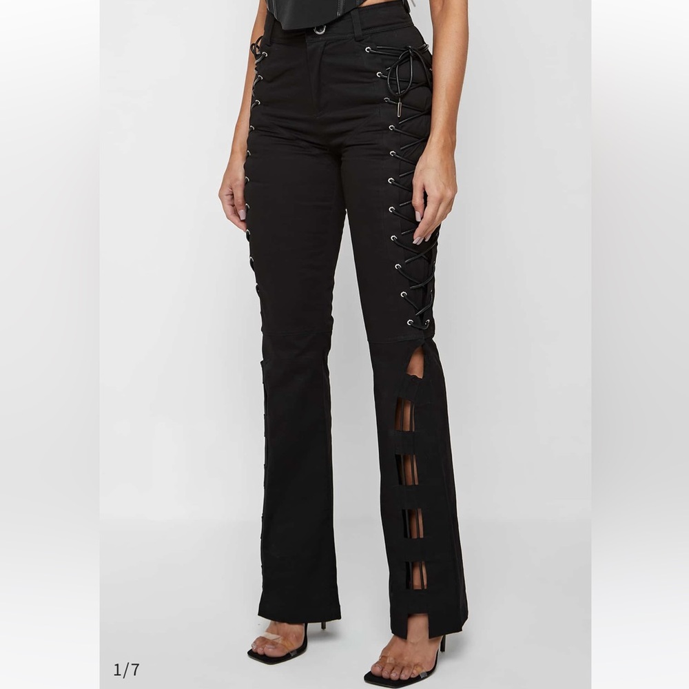 Maniere de voir lace up trousers